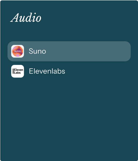 CrePal AI audio model generating voiceover and background music