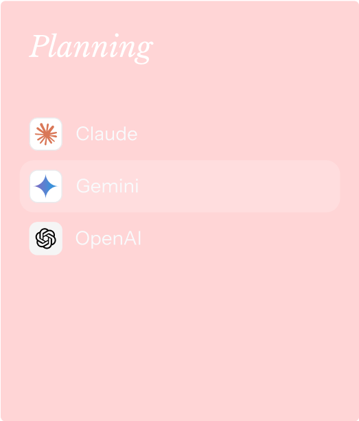 CrePal AI planning model selecting the best workflow for your project